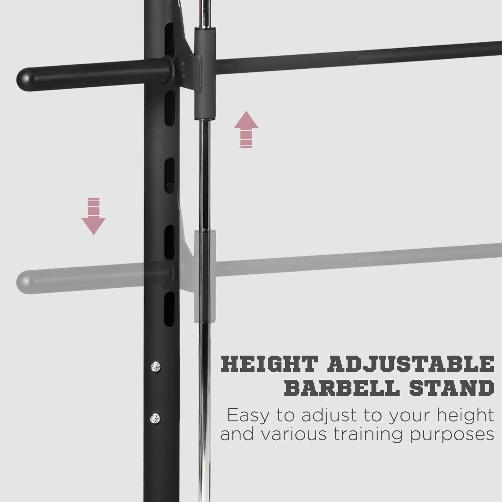 DEFECTIVE Adjustable Squat Rack with Pull Up Bar Barbell Bench Press Wei G3D