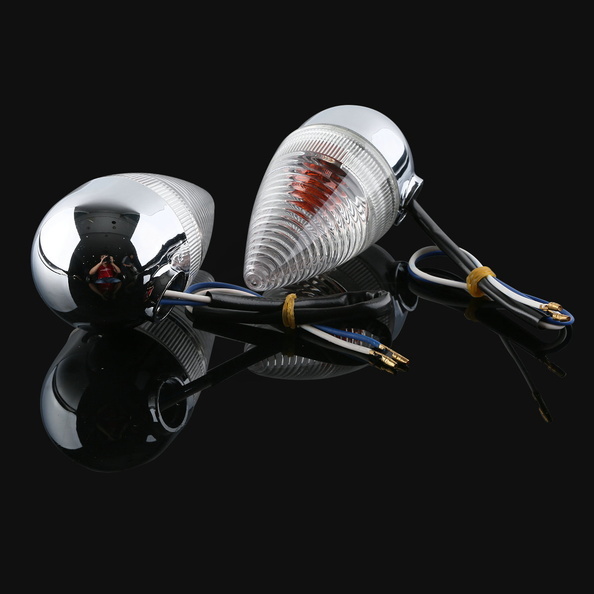 A Pair Clear Rear Turn Signal Fit For YAMAHA XV1900 2006-2013 07 08 09 10 11 12
