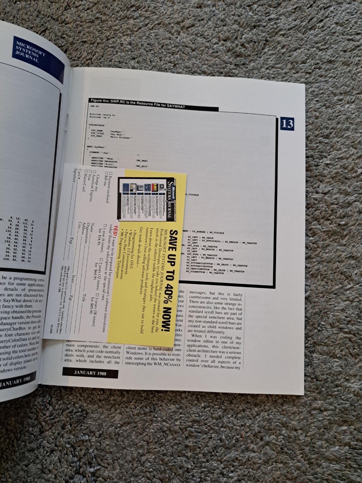 January 1988 Microsoft Systems Journal Vol. 3 No. 1
