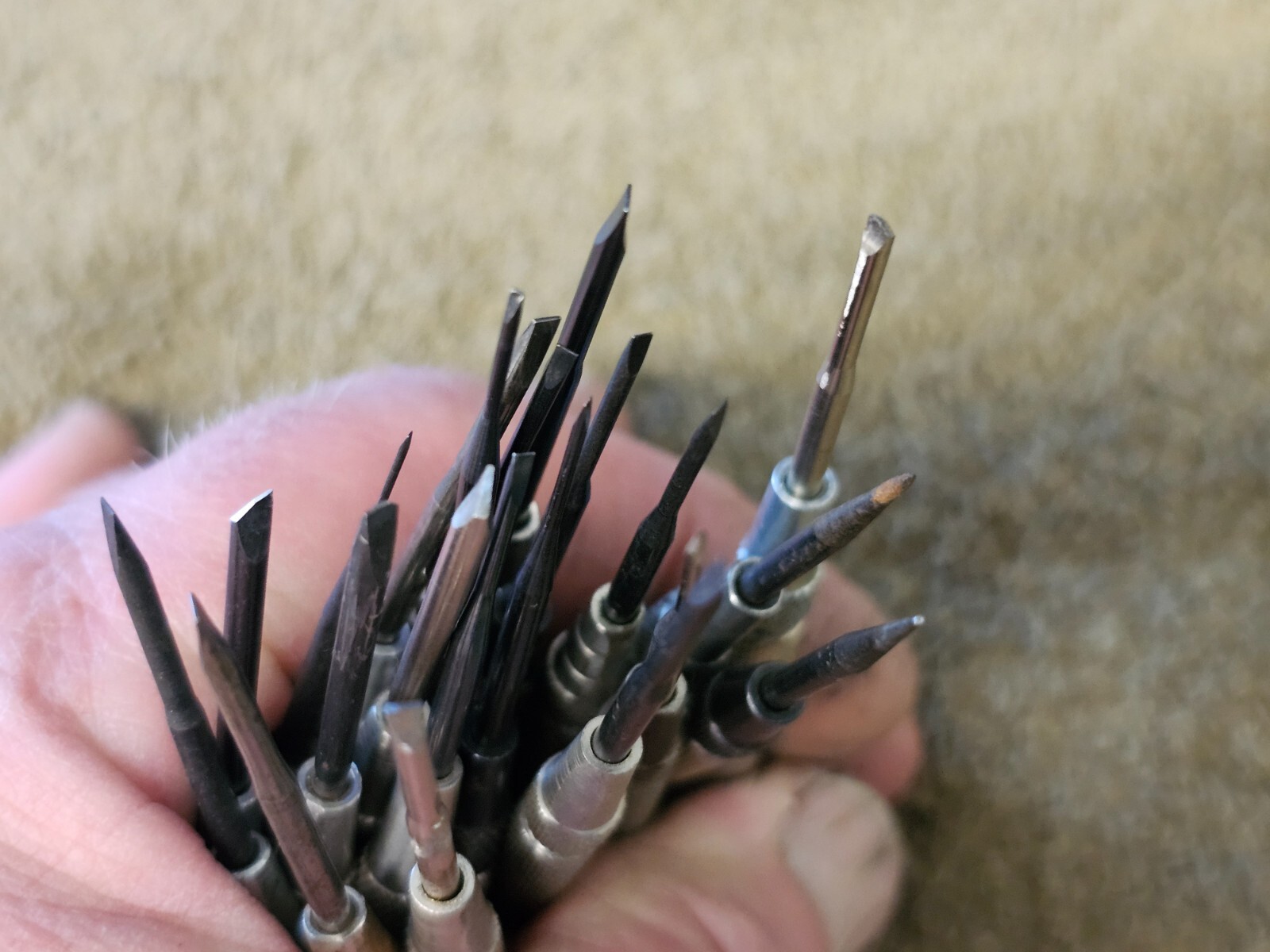 20 Moody Precision Screwdriver Mini Driver Bit Flat Head Set Changeable Tips USA