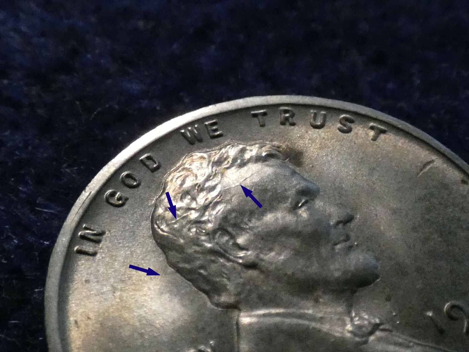 1943-S Lincoln Wheat Cent with Obverse & Reverse Die Crack Errors #848