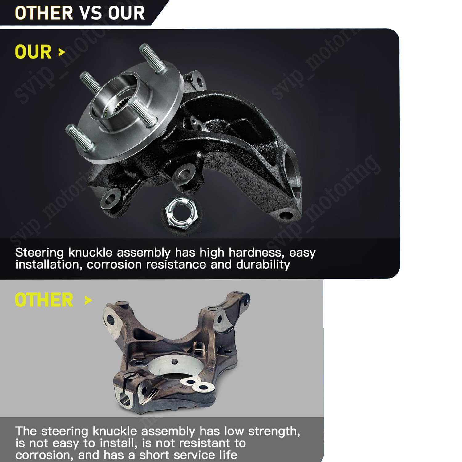 For 2006-2011 2010 Ford Focus Front Left Steering Knuckle & Wheel Hub Bearing US