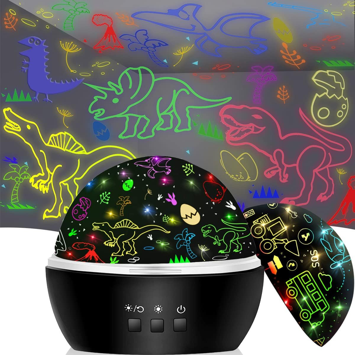 Dinosaur Night Light Projector for Kids Dinosaur Toys for Boys 360 Degree Rot