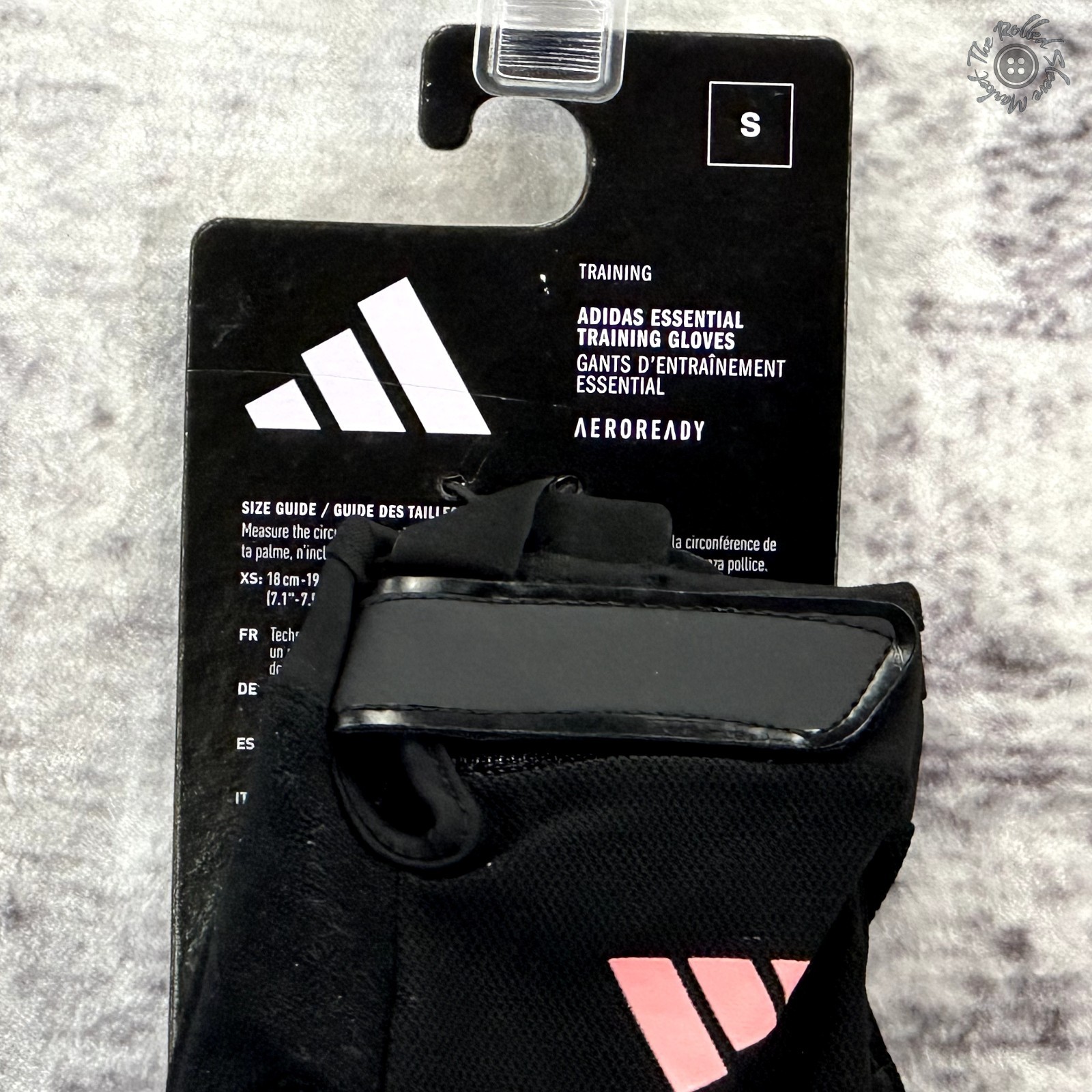 NWT - Adidas Essential Training Gloves - Black/Pink - Fingerless - Size S