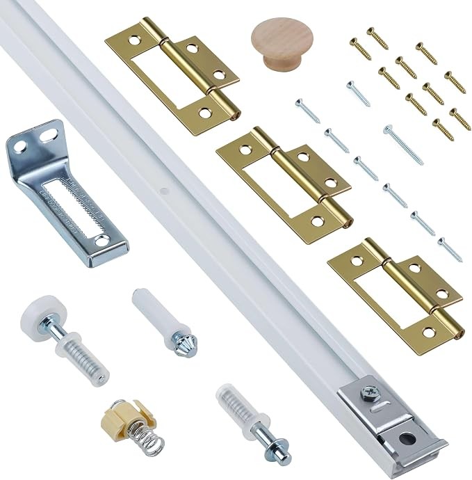 Bifold Door Hardware Kit with Track for Closet Doors 24 Inch
