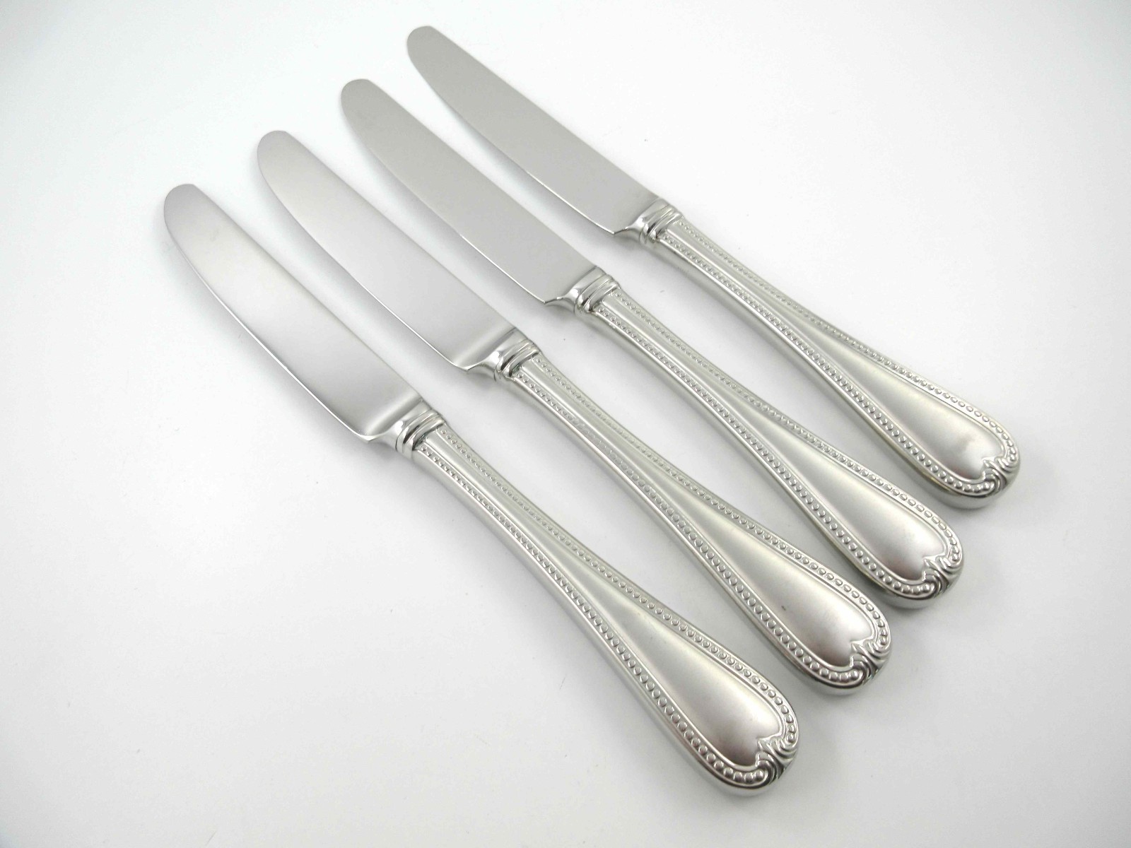 Lenox VINTAGE JEWEL FROSTED 4 Dinner Knives Frosted 18/10 Stainless Flatware