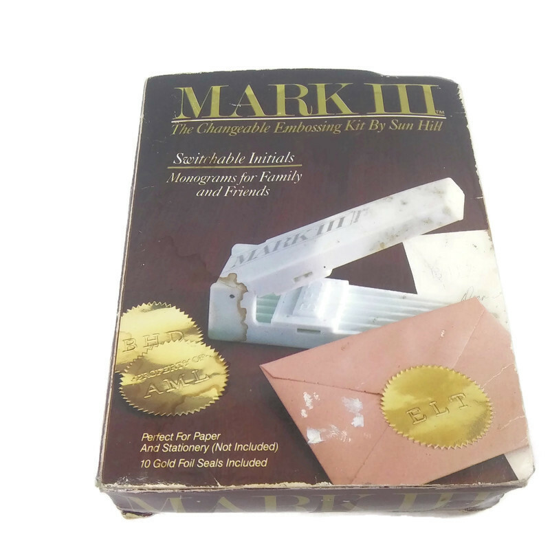 Vintage 1985 Mark III Changeable Embossing Kit Sun Hill