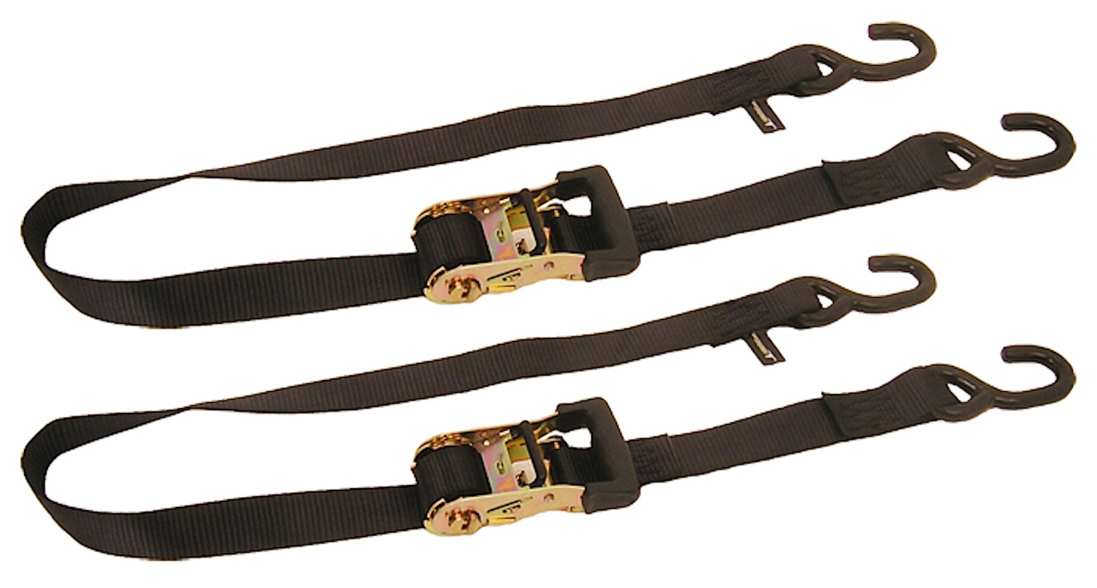 Pit Posse Pair of Heavy Duty 6ft Ratchet Tie Down Cargo Straps 1.5"" x 72""