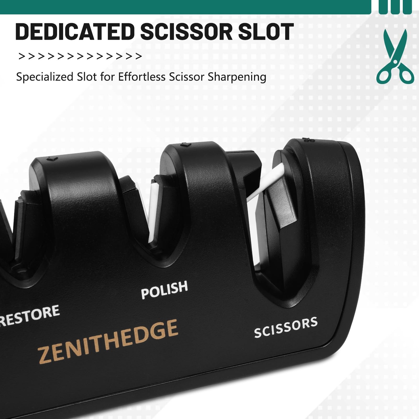 ZenithEdge 3-in-1 Adjustable Knife Sharpener 14-24 Angles for Kitchen, Fillet...