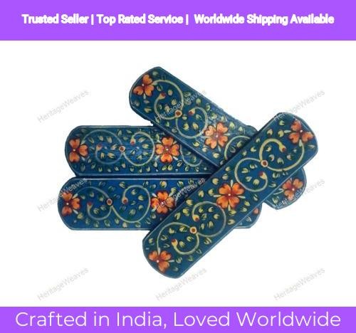 Sheesham Wood Khartal Professional Hand Paint Musical Instrument