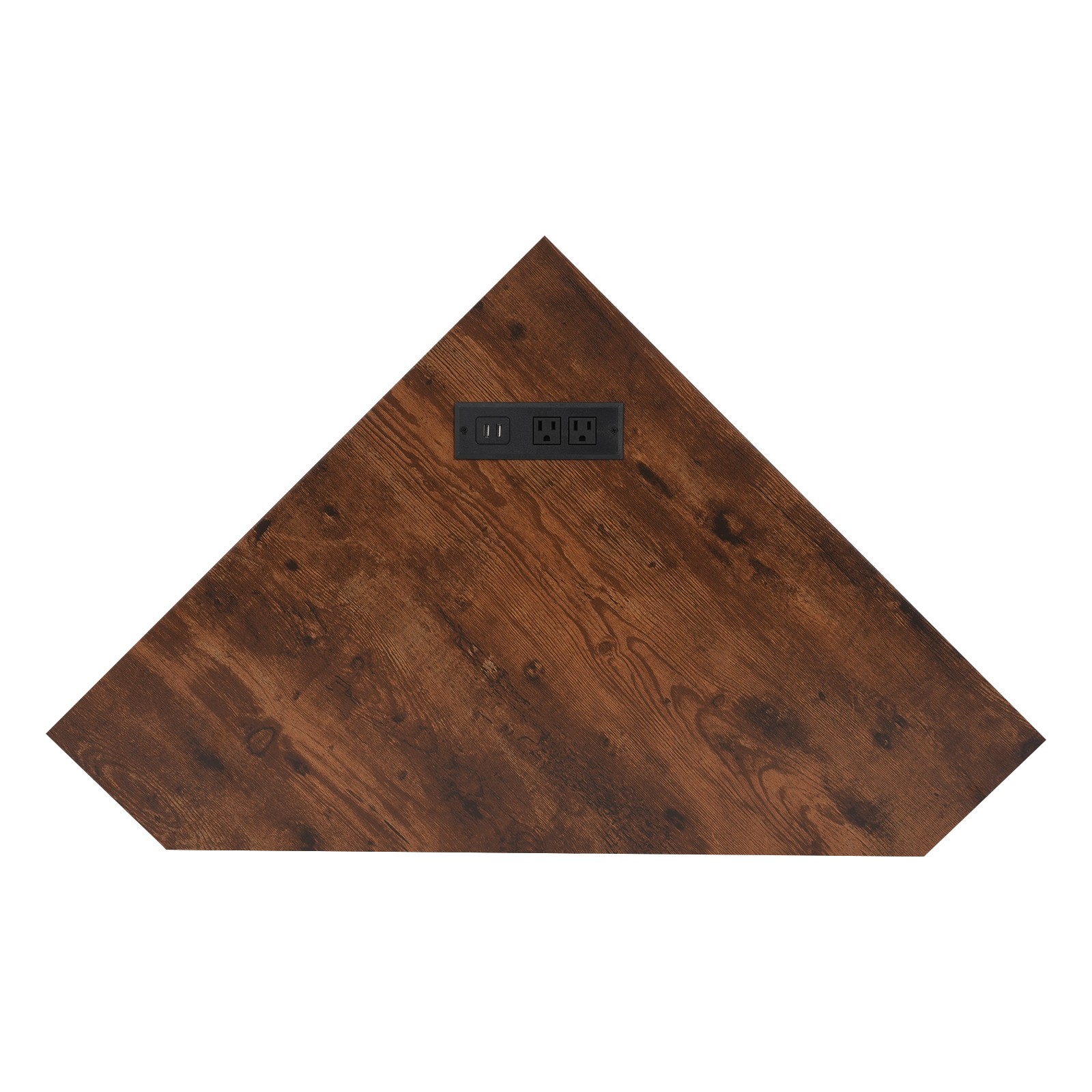 68*68*75cm Corner Desk, Small Desk with Outlets, Corner Table for Small Space