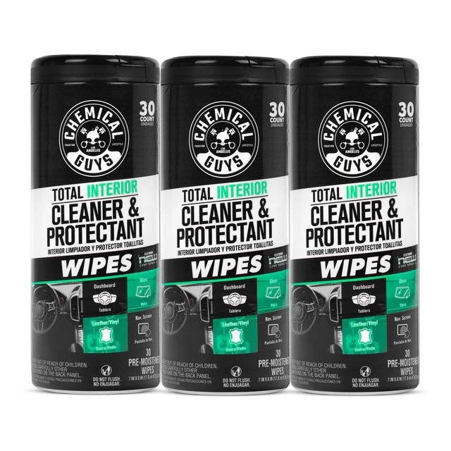Chemical Guys - Total Interior Cleaner & Protectant Canister Wipes (90 Wipes)