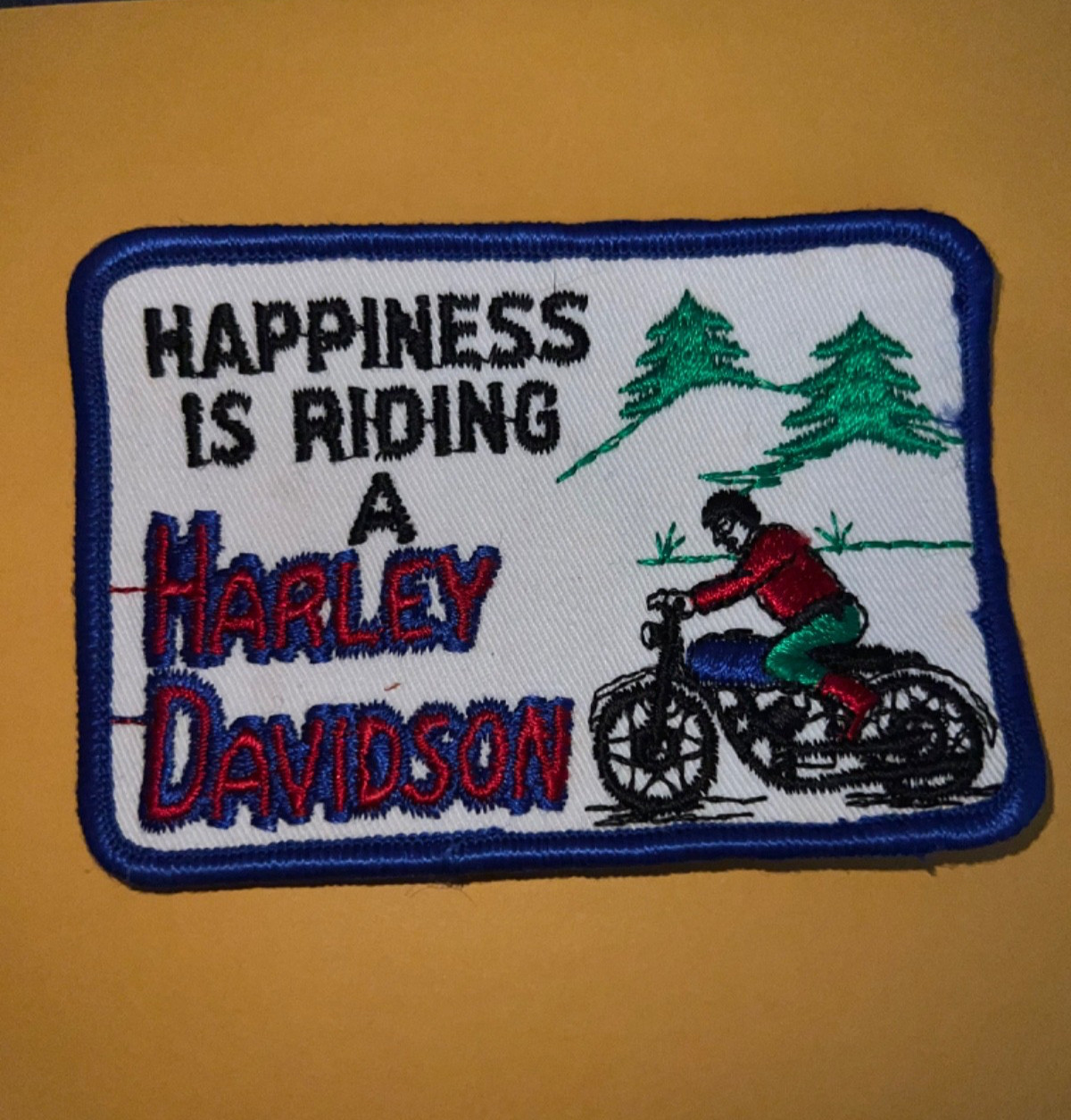 Vintage Harley Davidson patch, se on HD patch