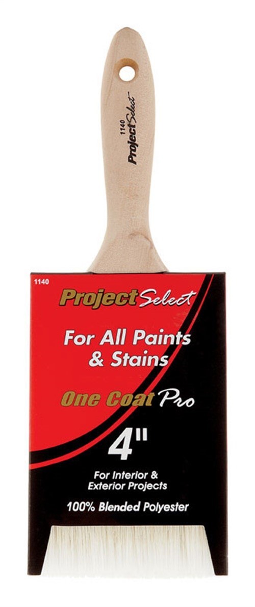 Linzer 1140-4 Polyester Paint & Stain Varnish Brush 4 in. with Wood Handle