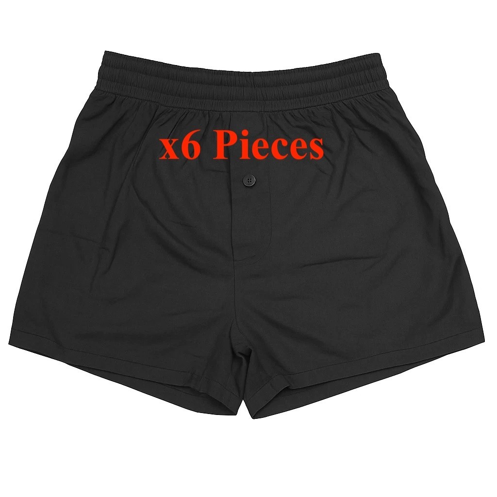Classics Men's Comfort Soft Knit Boxers Comfort Black 6 Pk Underwear