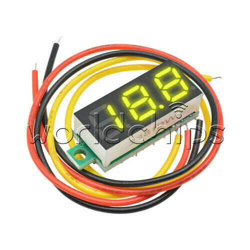 10X DC 0-100V Mini 0.28 inch 3-Digital Voltmeter Led Voltage Panel Meter 3-Wire