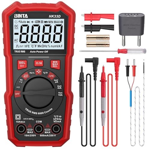 NCV Multimeter with Auto-Ranging Auto-Ranging Tester for 6000 Counts