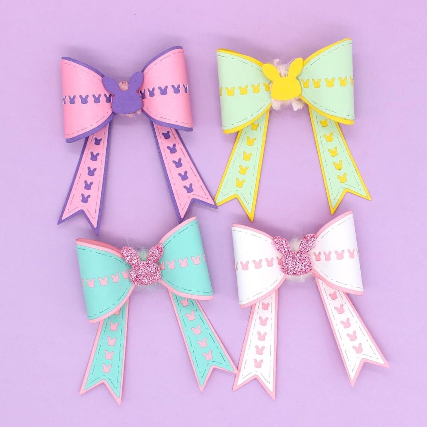 KSCRAFT Easter Bunny Bow Metal Cutting Dies Stencils for DIY Scrapbooking Dec...