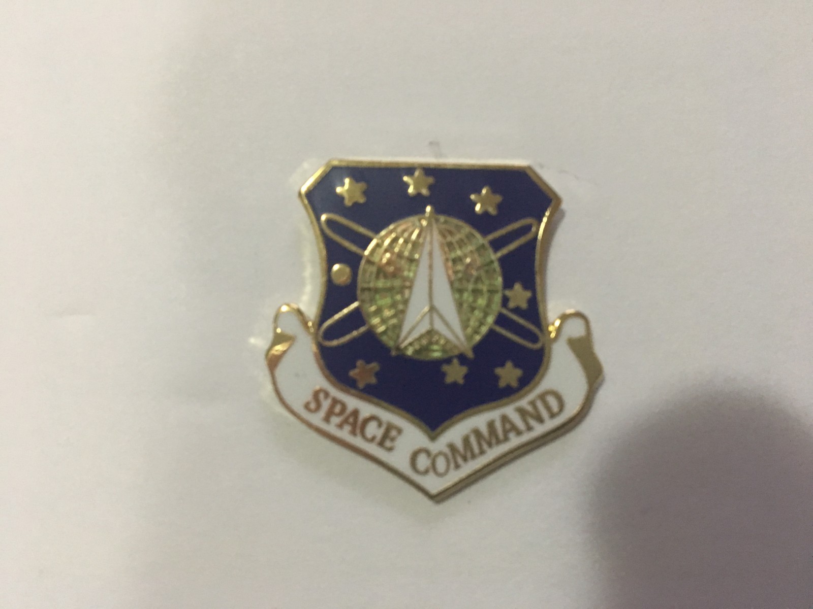 UNITED STATES SPACE COMMAND HAT PIN MEASURES 1 AND 1/8TH INCHES