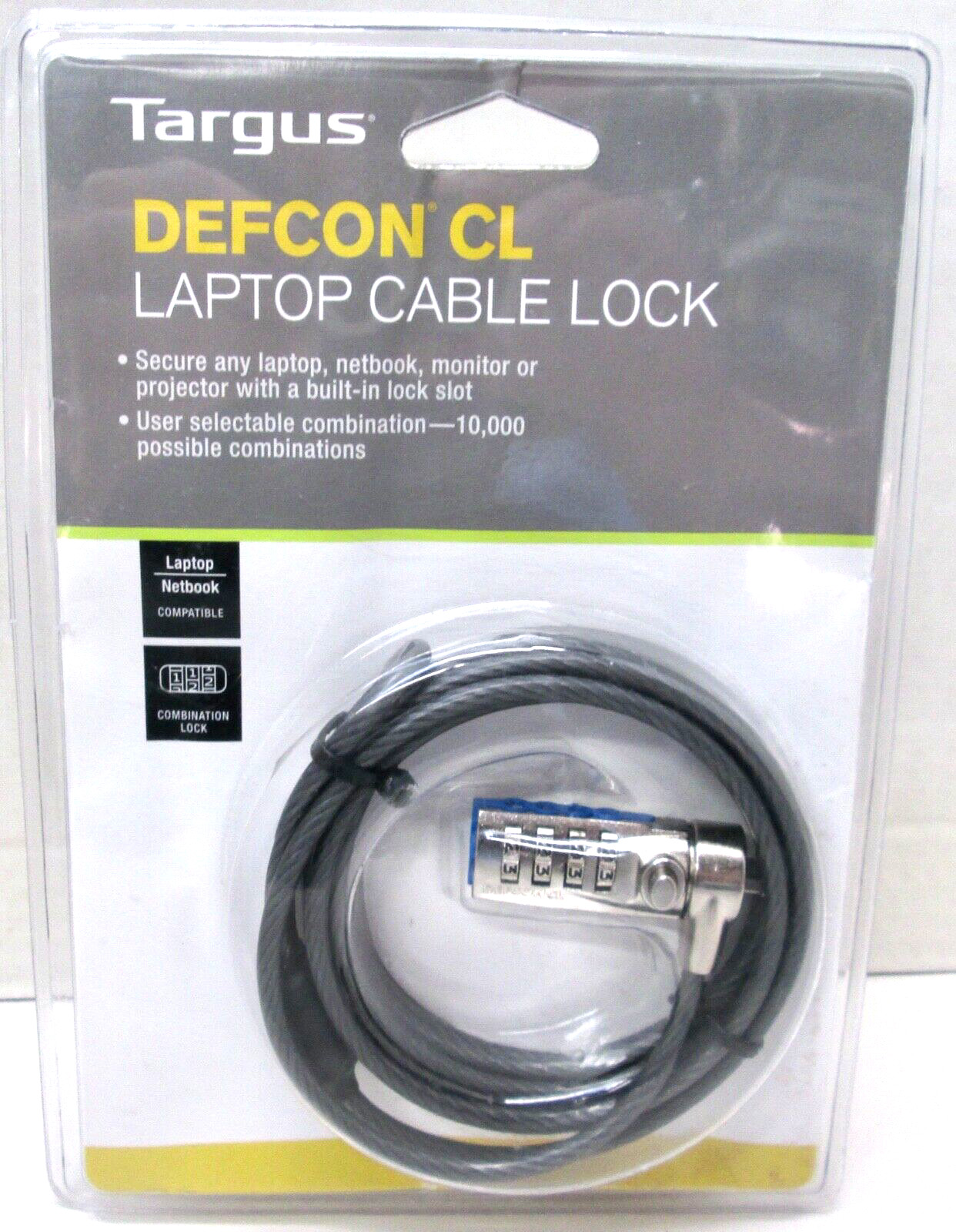 Targus Defcon CL Laptop Cable Lock - New