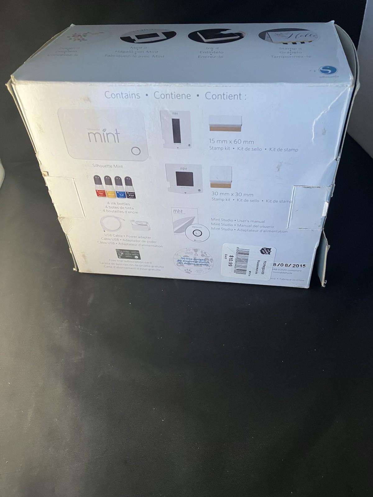 Silhouette Mint Custom Stamp Maker COMPLETE Kit Box Ink Stamp Kits USB Power