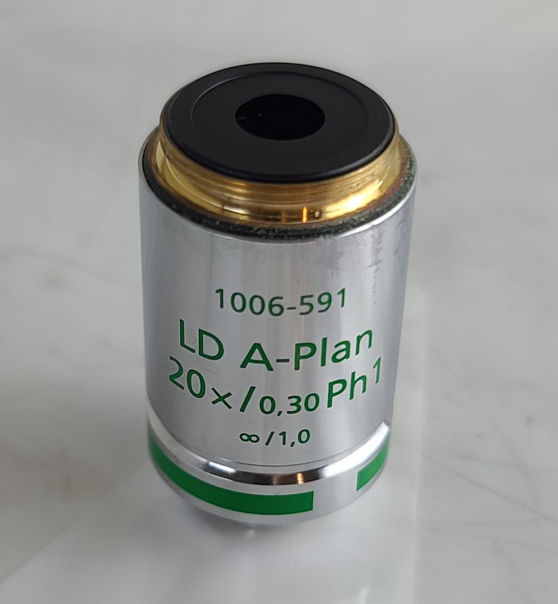 Zeiss 1006-591 LD A-Plan 20x 0.30 Ph1 Phase Contrast Microscope Objective