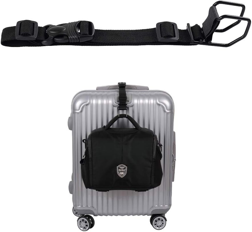 J Hook Luggage Strap Add a Bag Hook Hanger Strap, Adjustable Small Size