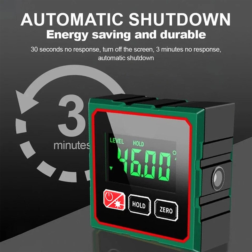 Digital Angle Finder with Electronic Laser - 4-side Strong Magnetic Angle Gauge
