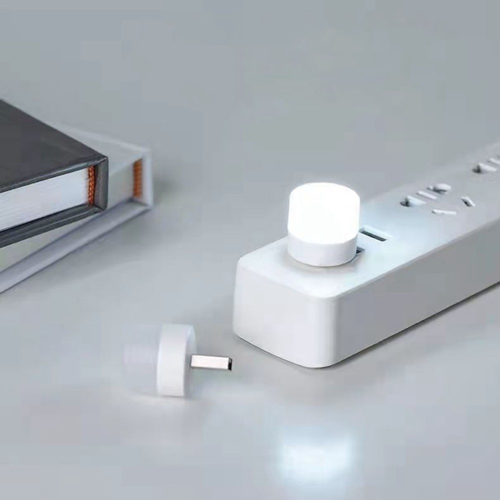 10Pcs USB Night Light USB Plug Computer Mobile LED Night Lamp, White Light P1L9