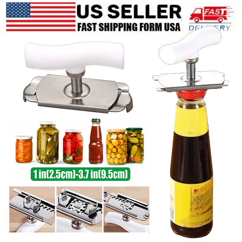 1PC Adjustable Can Bottle Opener Stainless Steel Jar Opener Jar Lid Remover