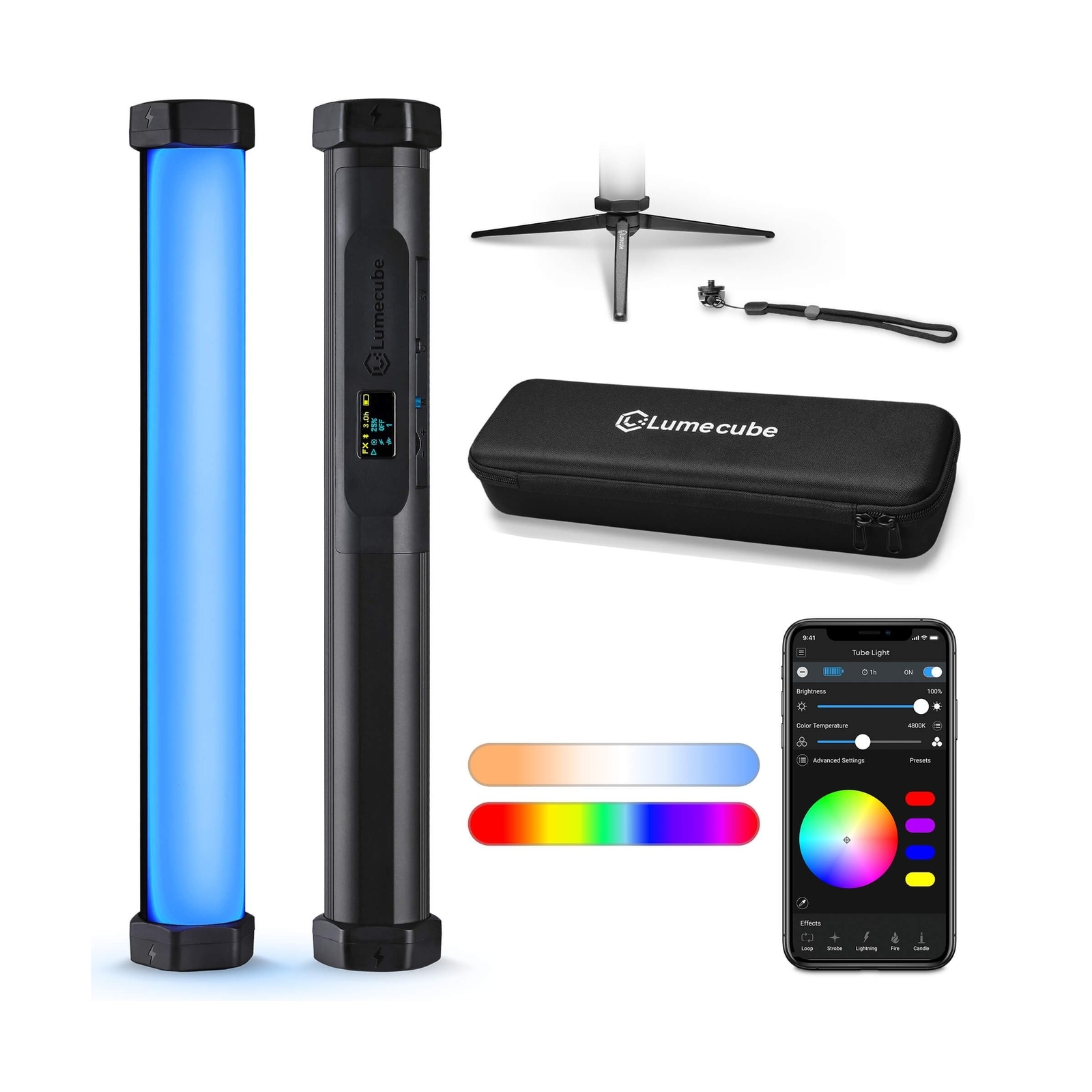 Lume Cube RGB Tube Light Mini for Photo & Video | RGBWW Full Color Tube Light...