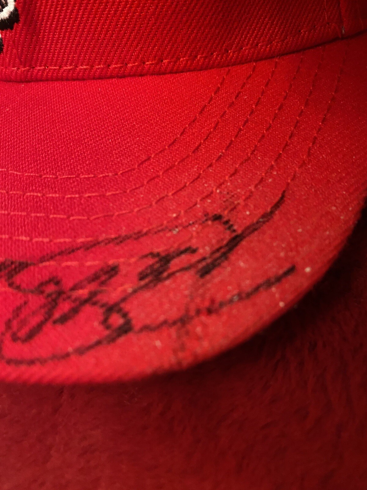 DEION SANDERS SIGNED HAT REDS