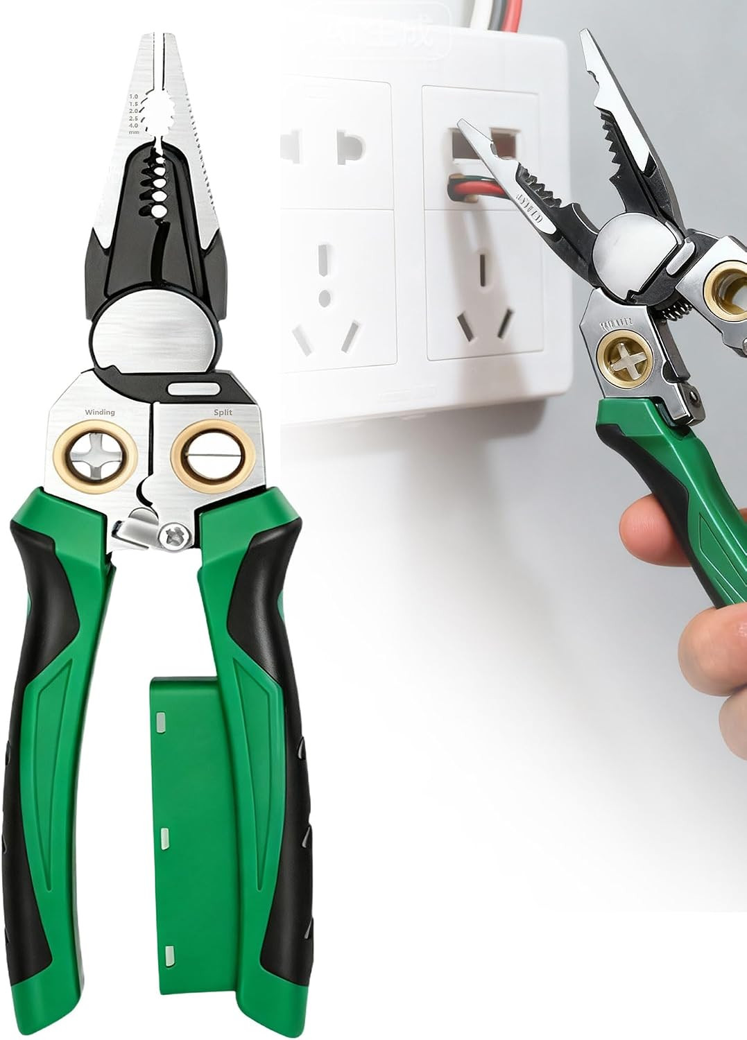 8-in-1 Wire Stripper with Voltage Tester, Multifunctional Electric Wire Strippin