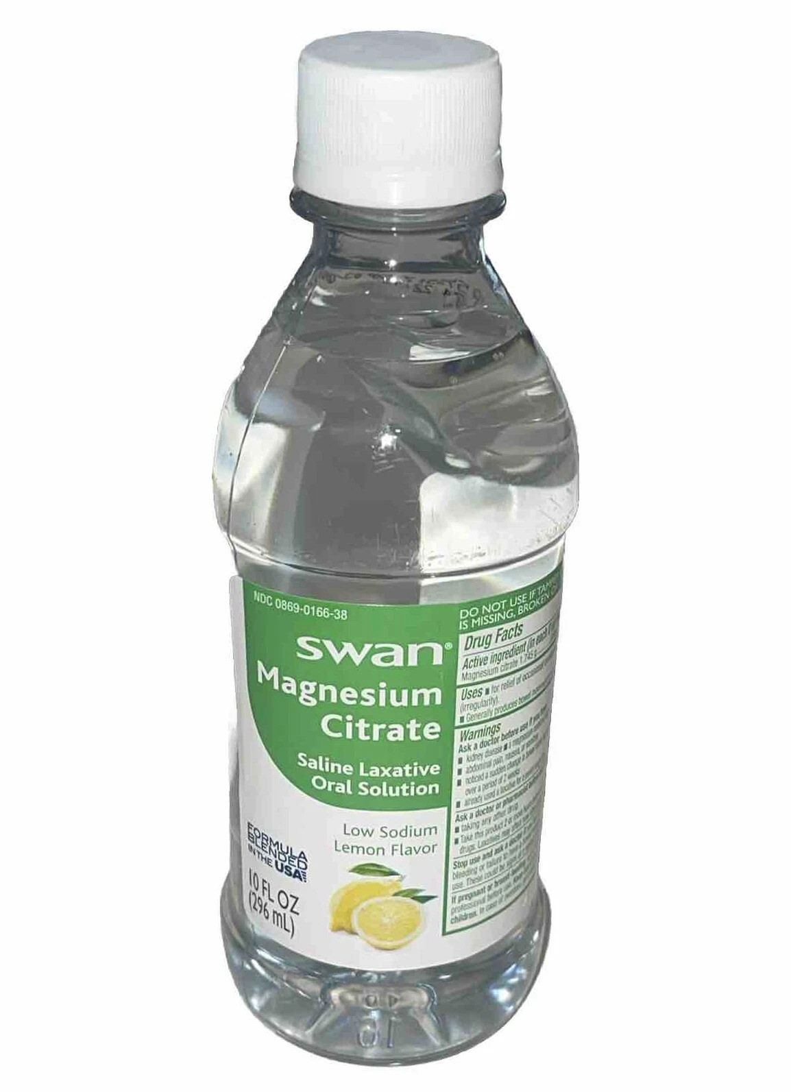 Swan Magnesium Citrate Saline Laxative Oral Solution Lemon Flavor 10 fl oz