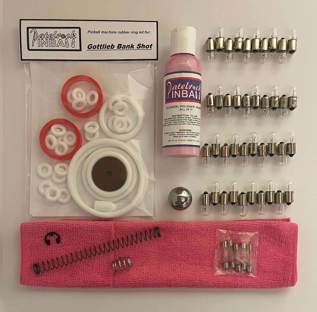1976 Gottlieb Bank Shot Pinball Machine Maintenance Tune Up Kit