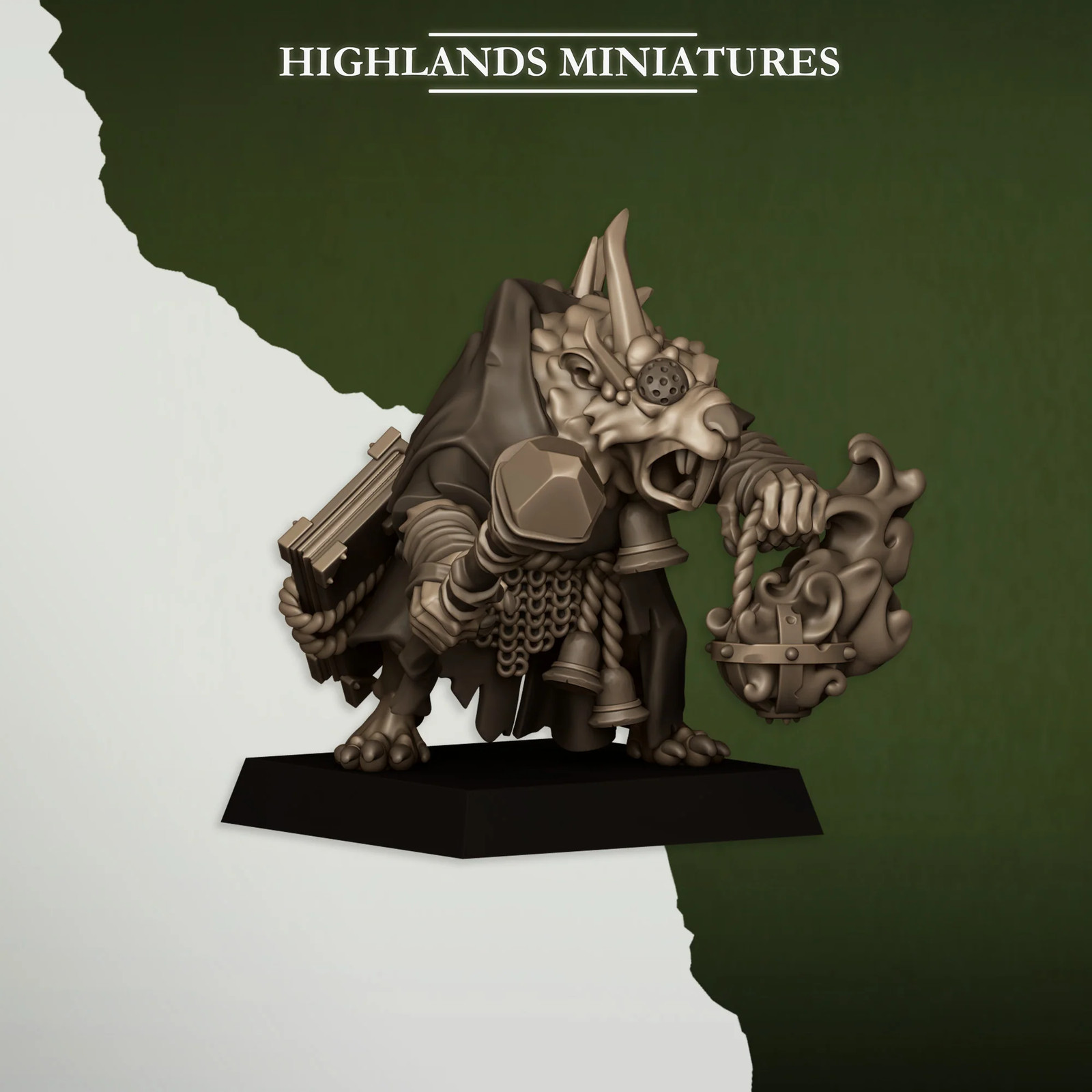 Vermin Pastor - 28-32mm Sewer Vermin - Resin Tabletop Miniature