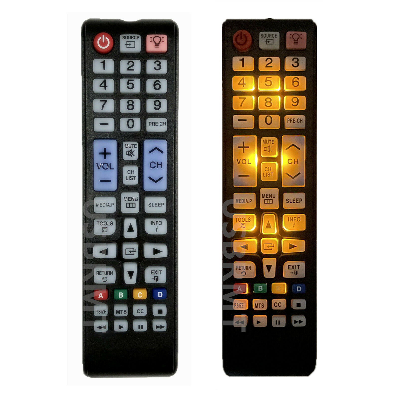 NEW USBRMT TV Remote Control for Samsung LCD LED TV with all backlit buttons