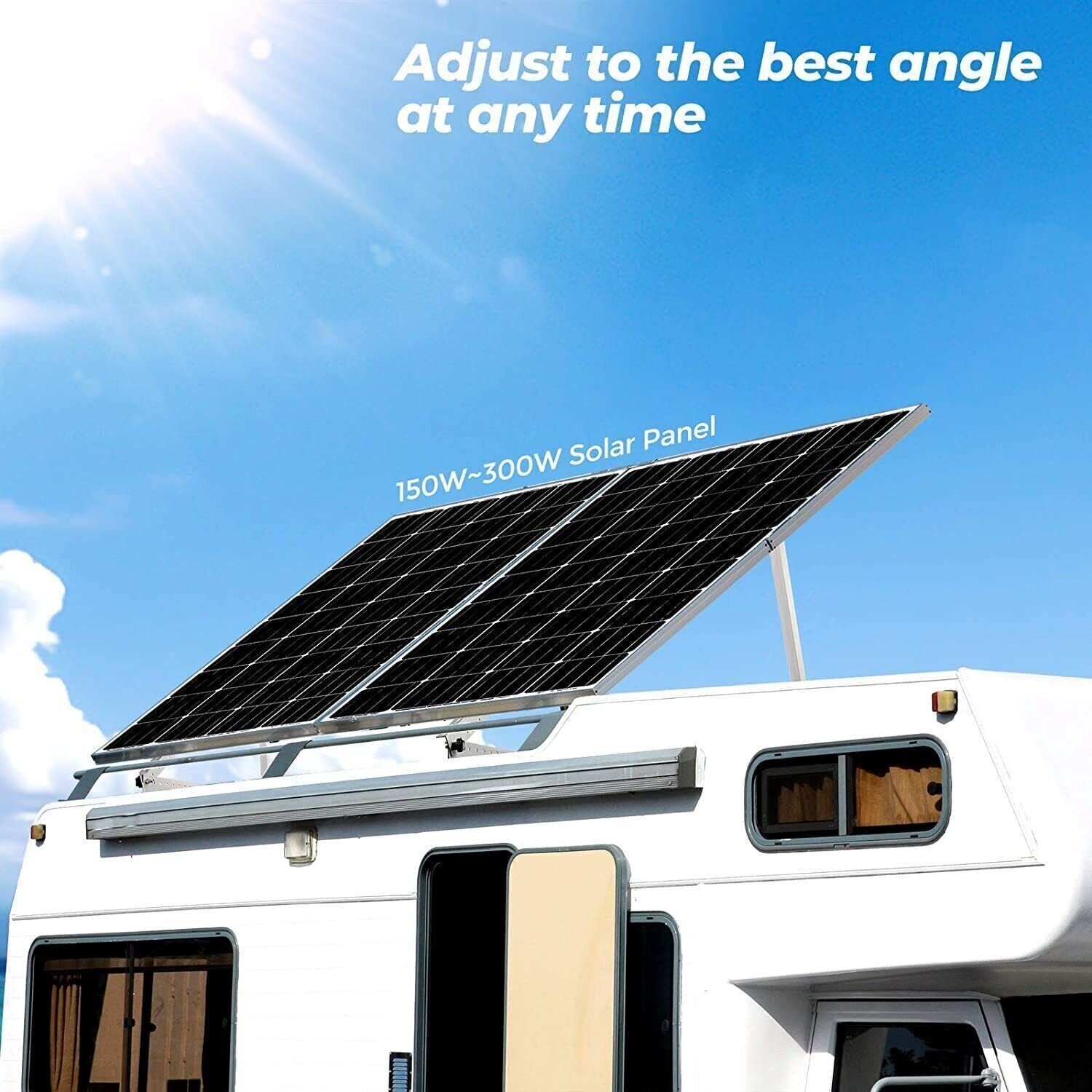 Solar Panel RV Tilt Mount (45/47in）Brackets Roof Flat Surface Adjustable Frame