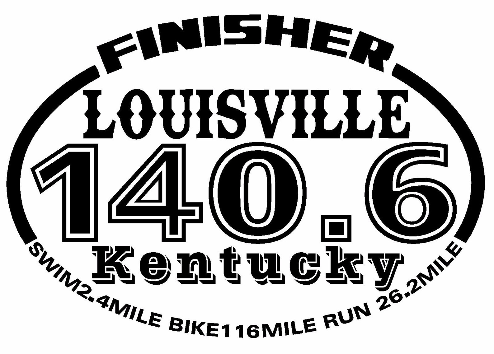 IRONMAN Louisville took place from 2007 to 2019 Finisher Decal