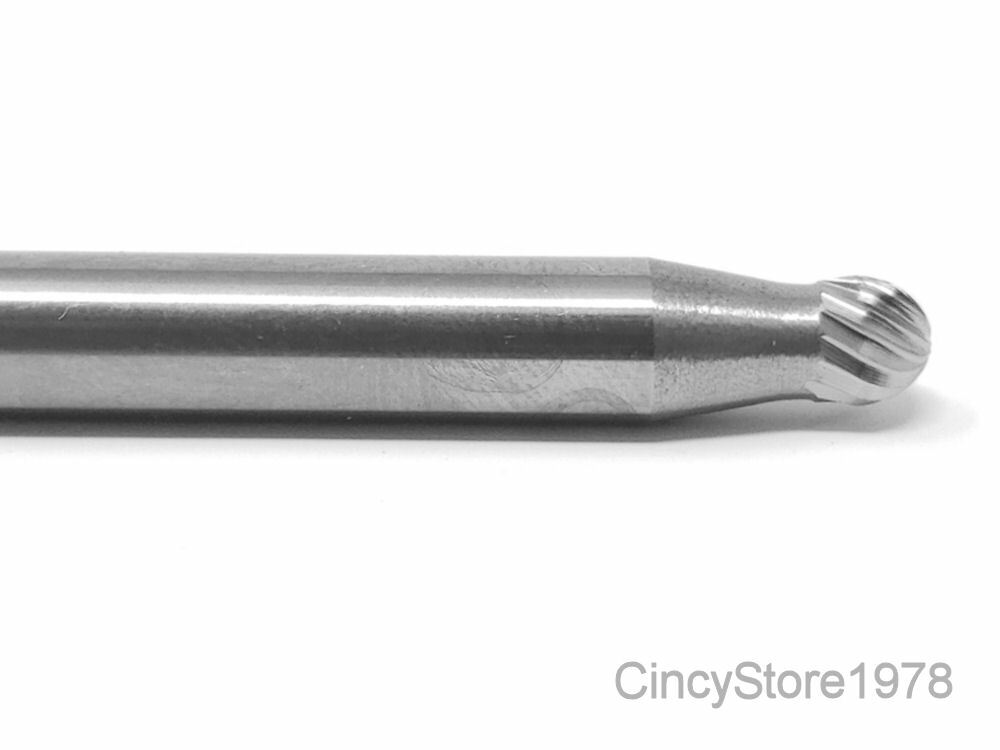 SD14S Ball Shape 3/16" Carbide Burr Bur Tool Die Grinder Bit 1/4" Shank