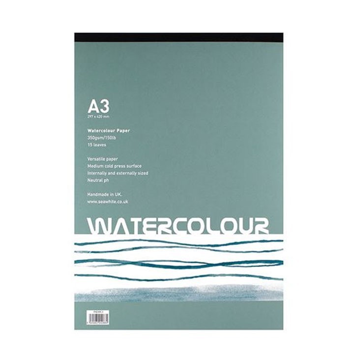 Seawhite of Brighton Glued Watercolour Painting Paper Pad A3