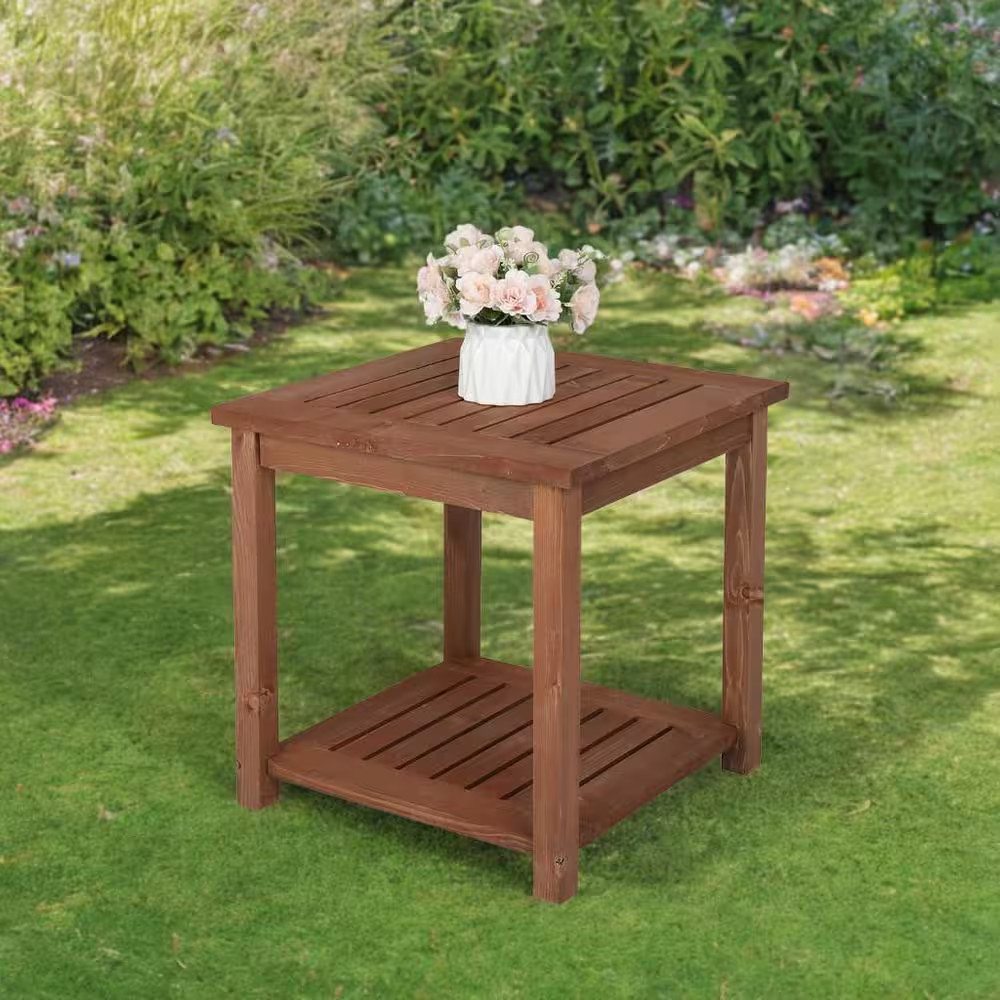 Wood Outdoor Side Table