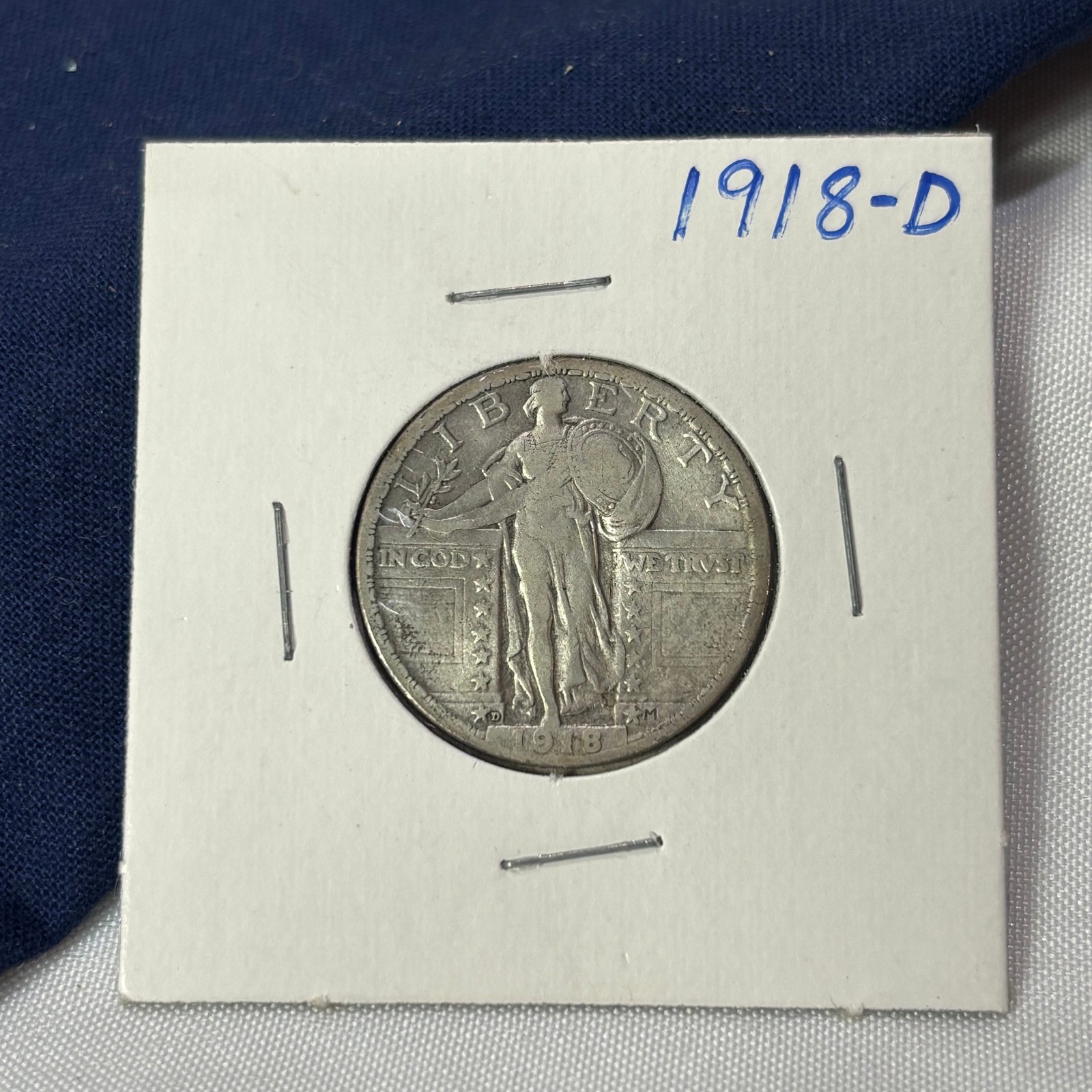 1918 D  Standing Liberty Quarter 90% Silver