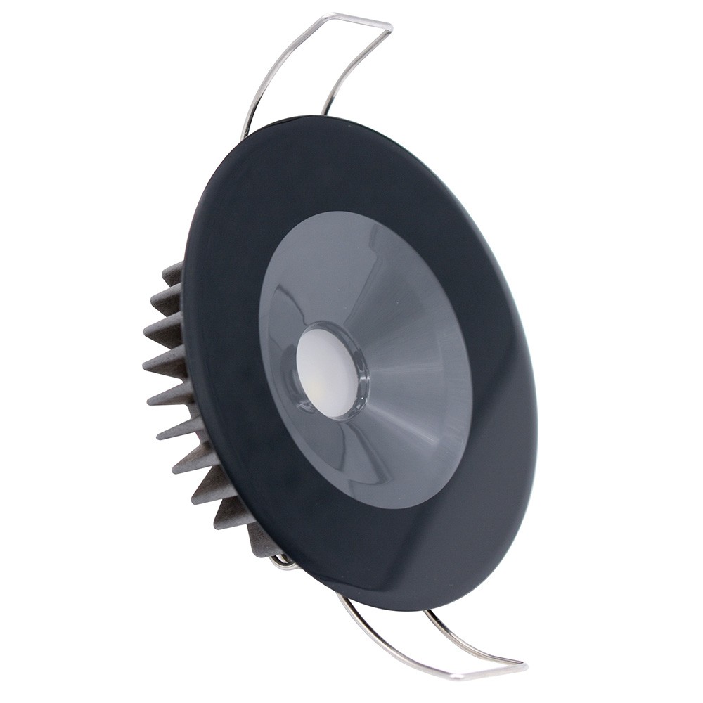 Lumitec Illusion Flush Mount LED Down Light - Warm White - Dimming - Black Ho...
