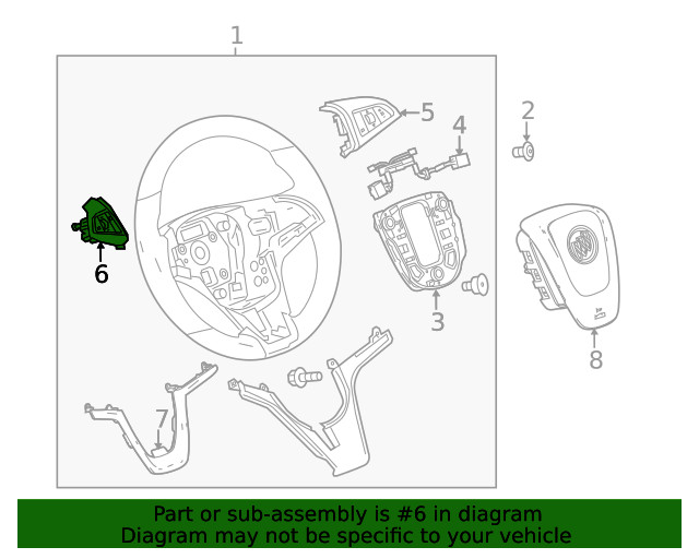 Genuine GM Cocoa Cruise Control Switch 22779712