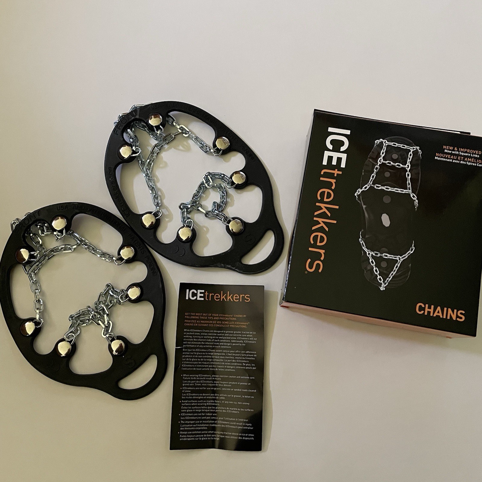 Ice-Trekkers Grip Size S/Small Over Shoe Steel Chains Links Ice/Snow Traction