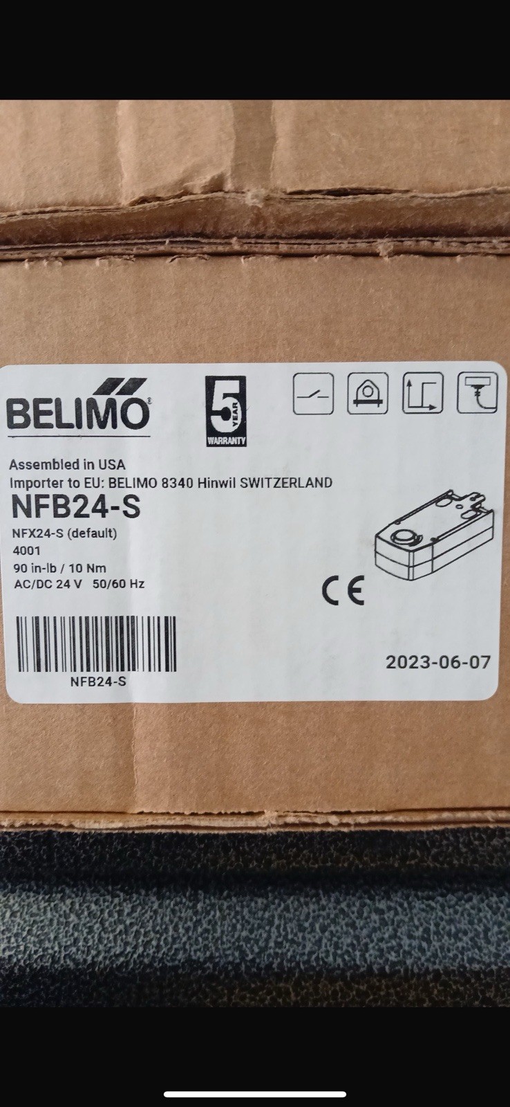 New Belimo NFB24-S Damper Actuator