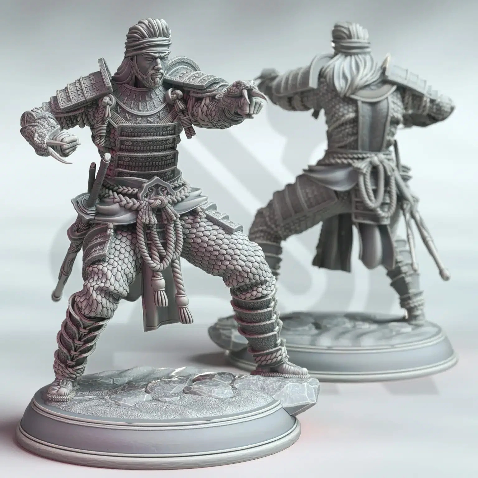 Dungeons & Dragons Human Fighter Rogue Miniature - Kazuhira - DnD RPG Wargames