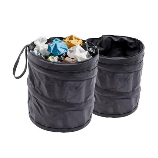 2-Packs Car Trashcan, Collapsible Car Trash Can - Pop-Up Garbage Bin Fits Cup
