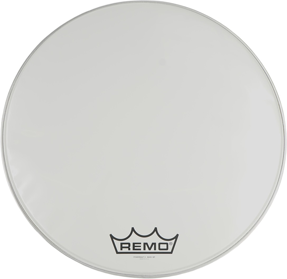 Remo Powermax 2 Ultra White Crimplock Bass Drum Head 24"